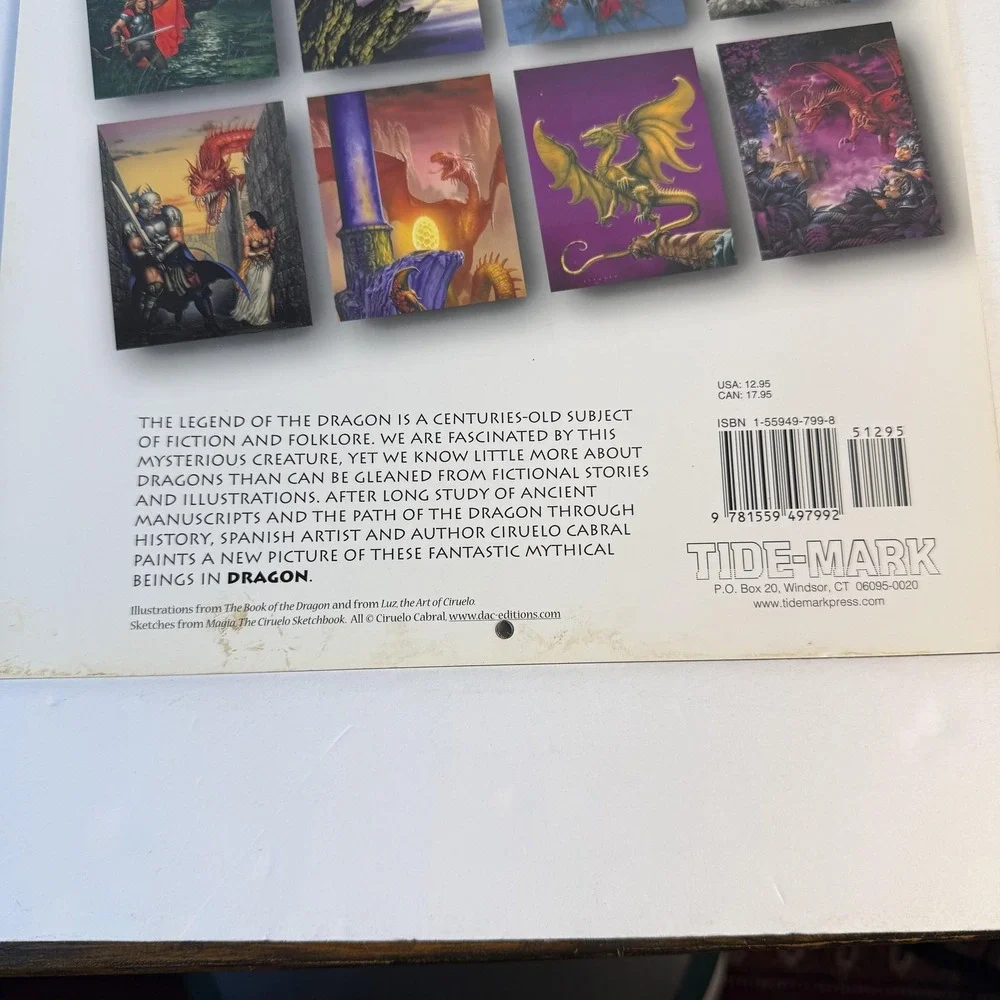Vintage Dragon By Ciruelo 2004 Wall Calendar Tidemark Fantasy Dragon Art USA